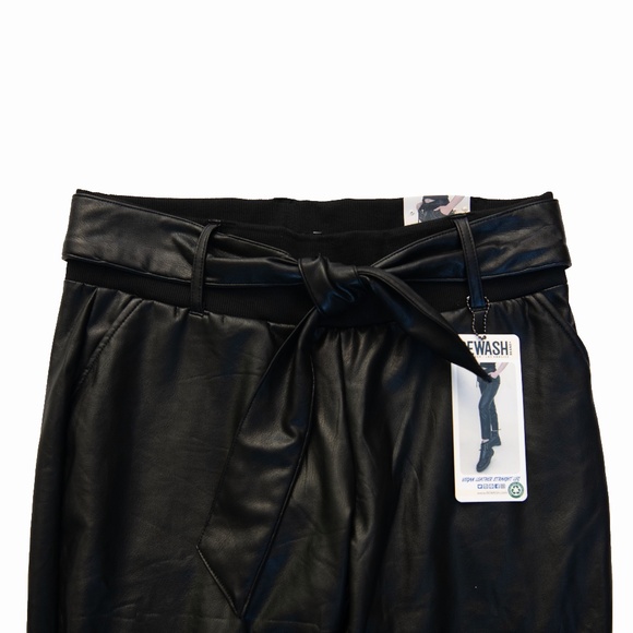 Brand New Vegan Leather Straight Leg Pants - Picture 3 of 6